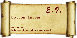 Eötvös István névjegykártya
